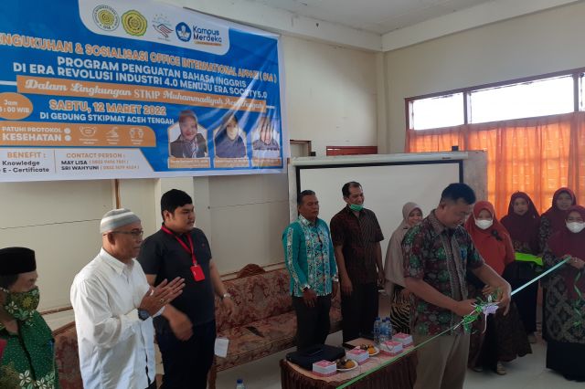 Spektakuler, STKIP Muhammadiyah Aceh Tengah Resmikan Office International Affairs (OIA).